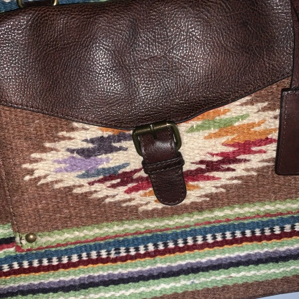 Ariat Red and Brown Baby Bag with Textured Finish